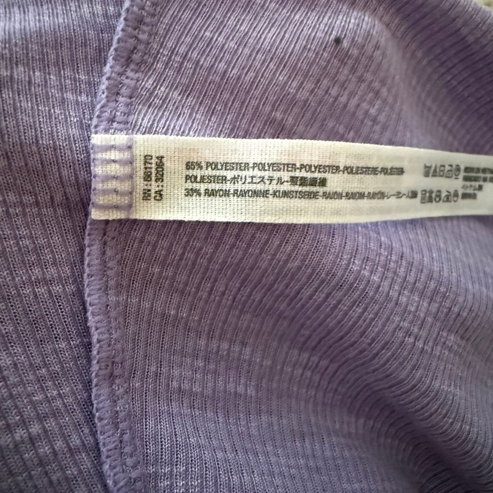 Free People Intimately Topanga Sleeveless Turtleneck Lilac Purple Ribbed Top M - Picture 7 of 10